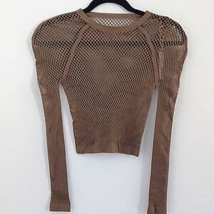 NWT SKIMS army knit crop top